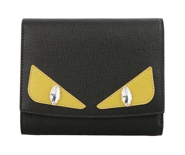 フェンディ コピー FENDI 16SS BAG BUGS 二つ折り財布 BLACK/YELLOW 8M 0358 5PTF 0768